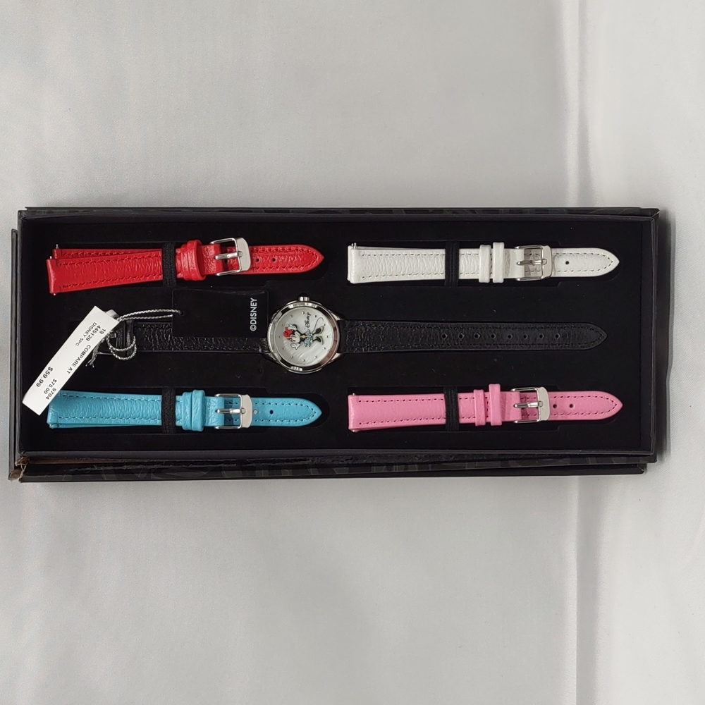 Disney Minnie Mouse 5 Leather Band Watch Set
